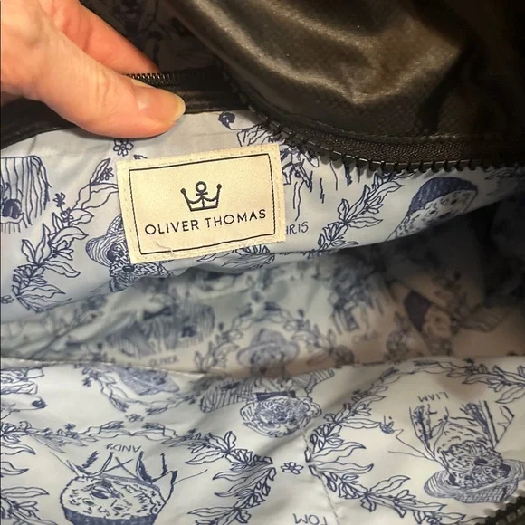 Oliver Thomas Quilted Tennis Tote Bag – Black white - Picture 7 of 8